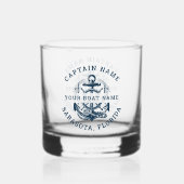 Your Name of Boat Anchor Whisky Glas (Voorkant)