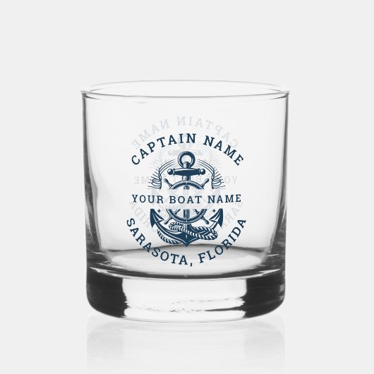 Your Name of Boat Anchor Whisky Glas (Achterkant)