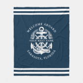 Your Name of Boat Ancient Anchor Fleece Deken (Voorkant)