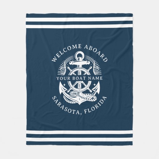 Your Name of Boat Ancient Anchor Fleece Deken (Voorkant)