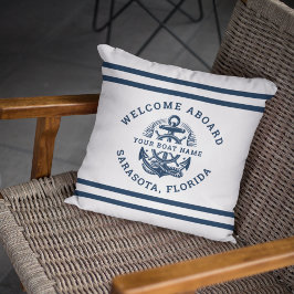 Your Name of Boat Ancient Anchor  Kussen
