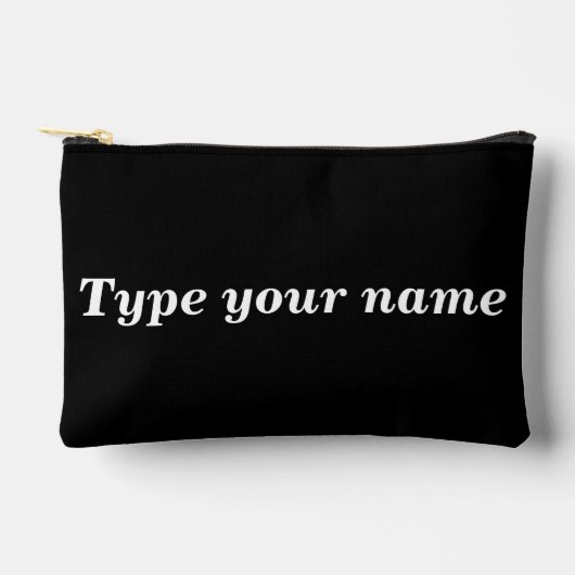 Your Name on Black Pouch Etui (Voorkant)