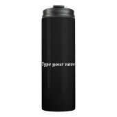 Your Name on Black Tumbler Thermosbeker (Voorkant)