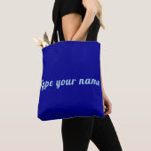 Your Name on Blue Tote Bag (Dichtbij)