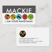 Your Name On Creative Handyman Icons Signage Visitekaartje (Voorkant / Achterkant)
