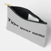 Your Name on Gray Pouch Etui (Open)