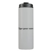 Your Name on Gray Tumbler Thermosbeker (Voorkant)