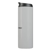 Your Name on Gray Tumbler Thermosbeker (Geroteerd rechts)