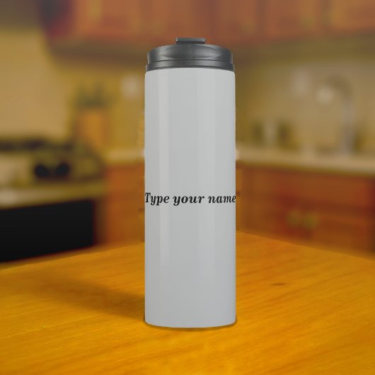 Your Name on Gray Tumbler Thermosbeker