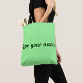 Your Name on Light Green Tote Bag (Dichtbij)
