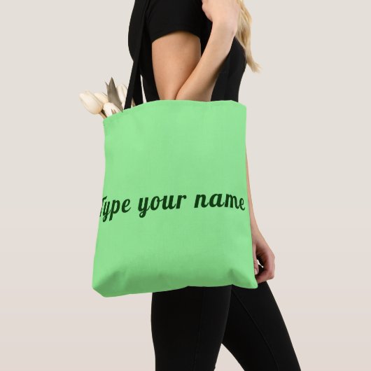 Your Name on Light Green Tote Bag (Dichtbij)