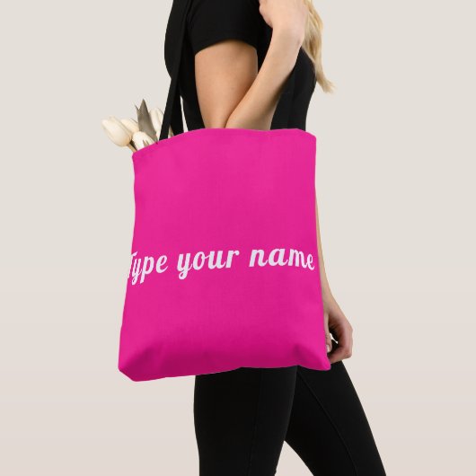 Your Name on Pink Tote Bag (Dichtbij)