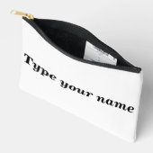 Your Name on White Pouch Etui (Open)