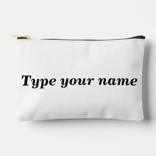 Your Name on White Pouch Etui (Voorkant)