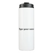 Your Name on White Tumbler Thermosbeker (Voorkant)