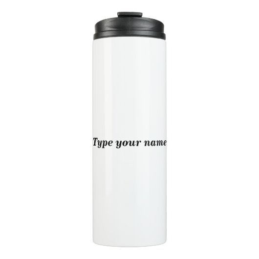 Your Name on White Tumbler Thermosbeker (Voorkant)