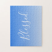 Your Name or Word | Blue Ombre Gradient Legpuzzel (Verticaal)