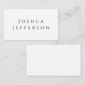 Your Name Professional Creative Plain Black White Informatiekaartje (Voorkant / Achterkant)