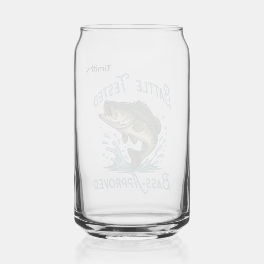 Your Next Big Catch Fishing Illustration Blikvorm Glas (Voorkant)