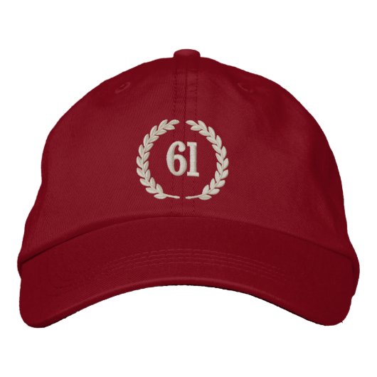 Your Number Year Age Embroidery Embroidered Cap Pet (Voorkant)