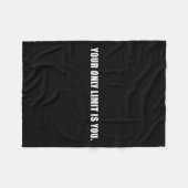 Your Only Limit Is You Insrational Motivational Sl Fleece Deken (Voorkant (Horizontaal))