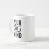 Your Only Limit Is Your Mind Motivational Coffee Koffiemok (Voorkant links)