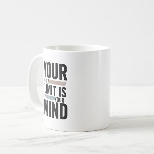 Your Only Limit Is Your Mind Motivational Coffee  Koffiemok (Voorkant links)