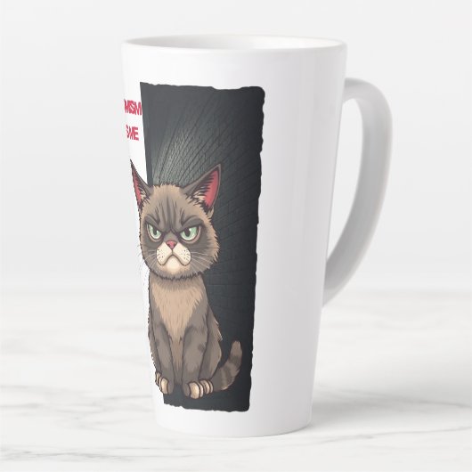 Your optimism disgusts me latte mok (Rechterhoek)