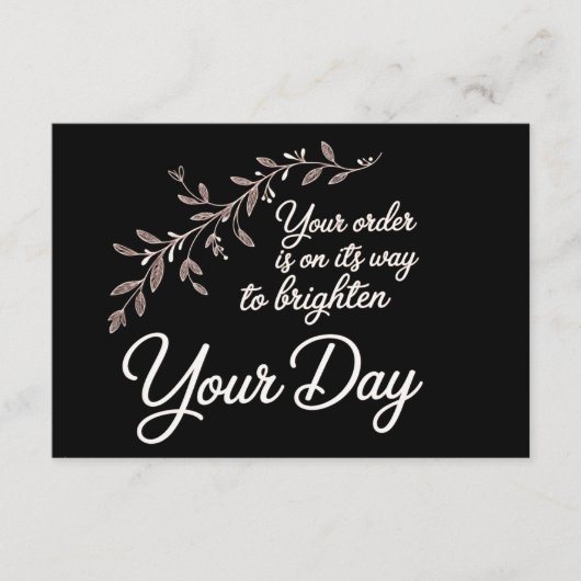 Your Order is On Its Way Flat Thank You Card Bedankkaart (Voorkant)