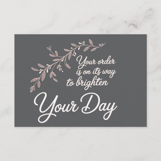 Your Order is On Its Way Flat Thank You Card Bedankkaart (Voorkant)