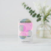 Your Own Custom Artistic Watercolo Earring Display Visitekaartje (Staand voorkant)