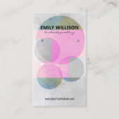 Your Own Custom Artistic Watercolo Earring Display Visitekaartje (Voorkant)