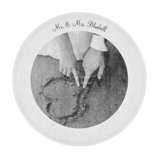 Your Own Personalised Photo Glass Cutting Board. Snijplank (Voorkant)