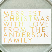 Your Own Text Gold Foil Merry Christmas Card Folie Kaarten