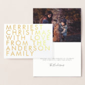 Your Own Text Gold Foil Merry Christmas Card Folie Kaarten (Display)