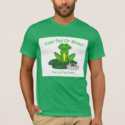 Your Pad or Mine - Men's Bright Green T-shirt (Voorkant)