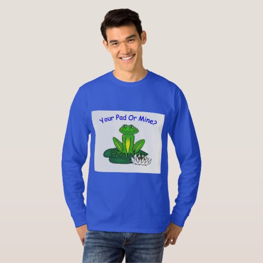 Your Pad or Mine - Men's Royal Blue Long Sleeve T-shirt (Voorkant volledig)