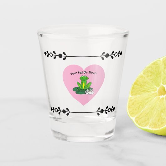 Your Pad or Mine? Valentine's Day Shot glass Glas (Voorkant)