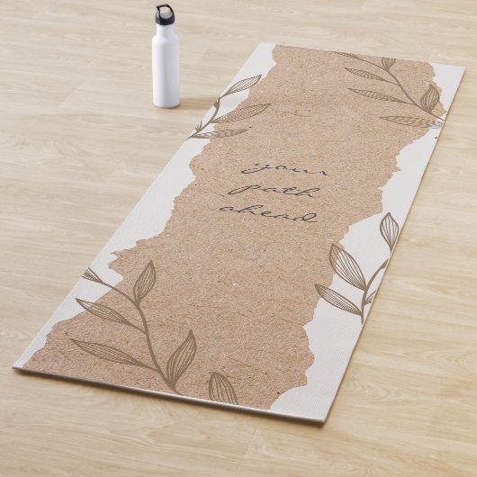 Your path ahead on a brown and white yogamat (In situ)