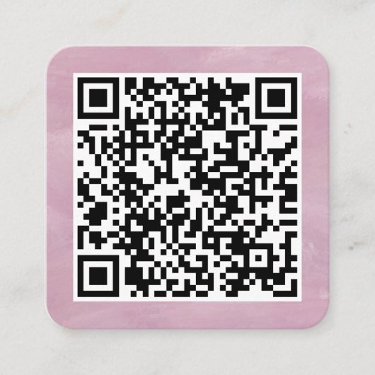 Your Personal QR Code Linked to Your URL  Vierkante Visitekaartje (Voorkant)