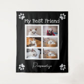 Your pet dog custom photo collage best friend name wandkleed (Voorkant)