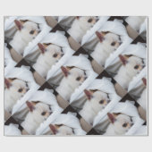 Your pet dog puppy custom photo chihuahua pattern cadeaupapier (Vlak)