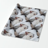 Your pet dog puppy custom photo chihuahua pattern cadeaupapier (Uitgerold)