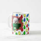 Your Pet on a Christmas Lights Mug Koffiemok (Voorkant links)