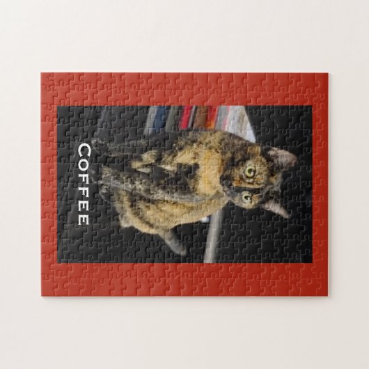 Your Pet Photo, Name, Red Background, Personalized Legpuzzel (Horizontaal)