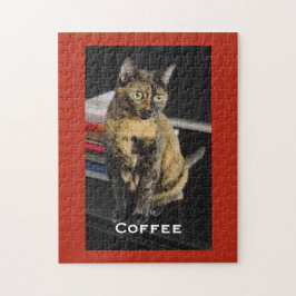 Your Pet Photo, Name, Red Background, Personalized Legpuzzel