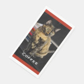 Your Pet Photo, Name, Red Background Servet (Hoek)