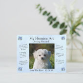 Your Pet Photo - Save The Date Briefkaart (Staand voorkant)