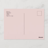 Your Pet Photo Save The Date Pink Roses & Doves Briefkaart (Achterkant)