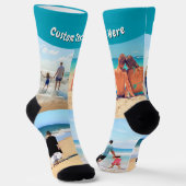 Your Photo Collage Socks Gift Personalized Text Sokken (Gebogen)